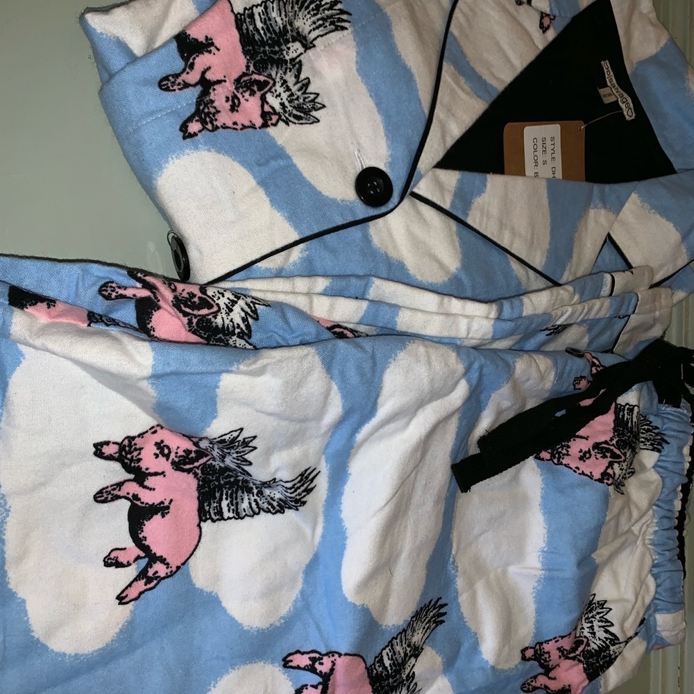 P.J. Salvage Pajamas Flannel when pigs fly Small